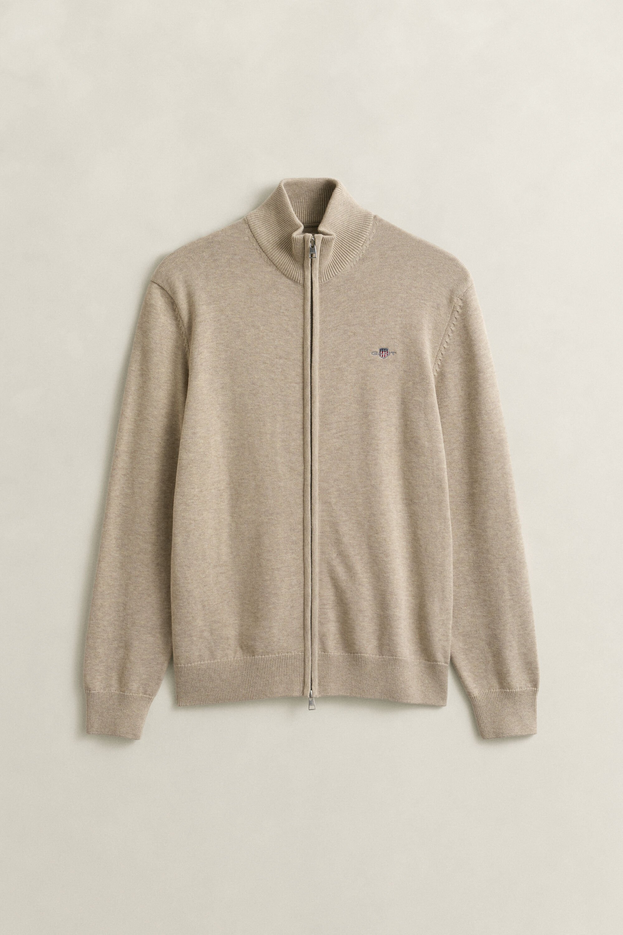 Casual Cotton Zip Cardigan