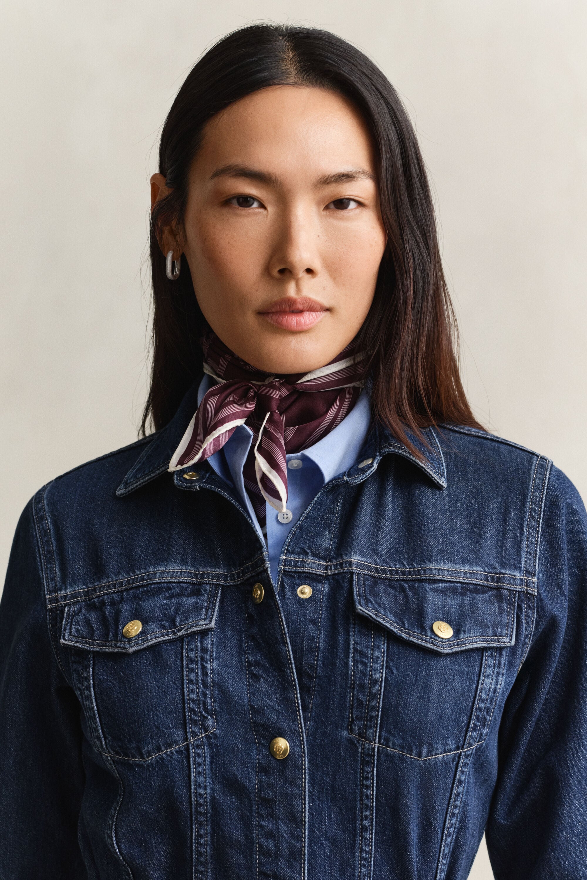 Monogram Print Silk Scarf