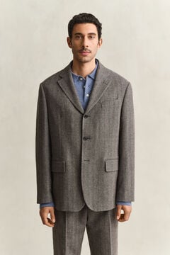 Pinstriped Suit Jacket — SHADOW BROWN 6