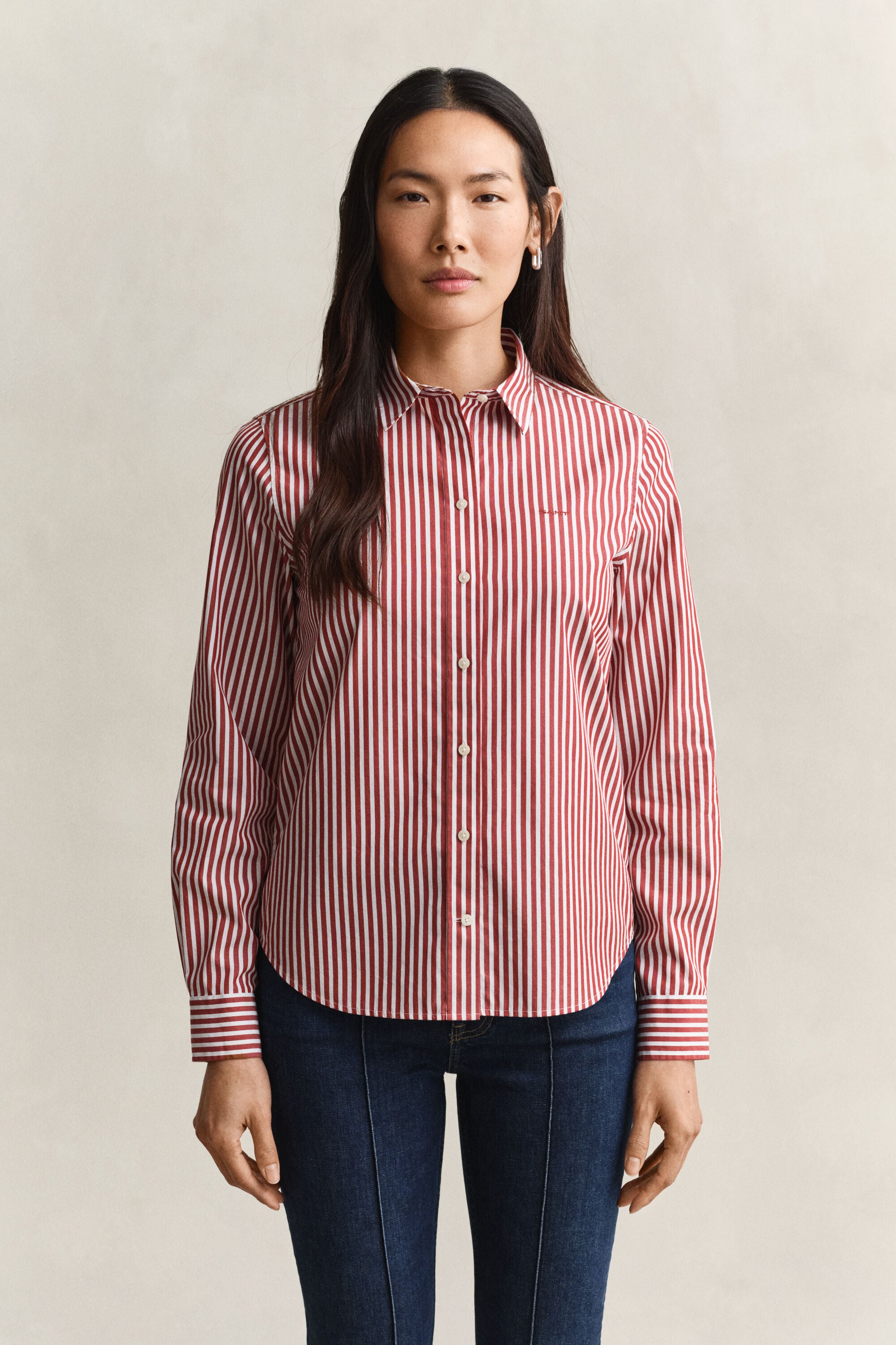 Regular Fit Striped Classic Poplin Shirt