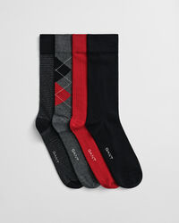 4-Pack Argyle & Striped Socks Gift Box