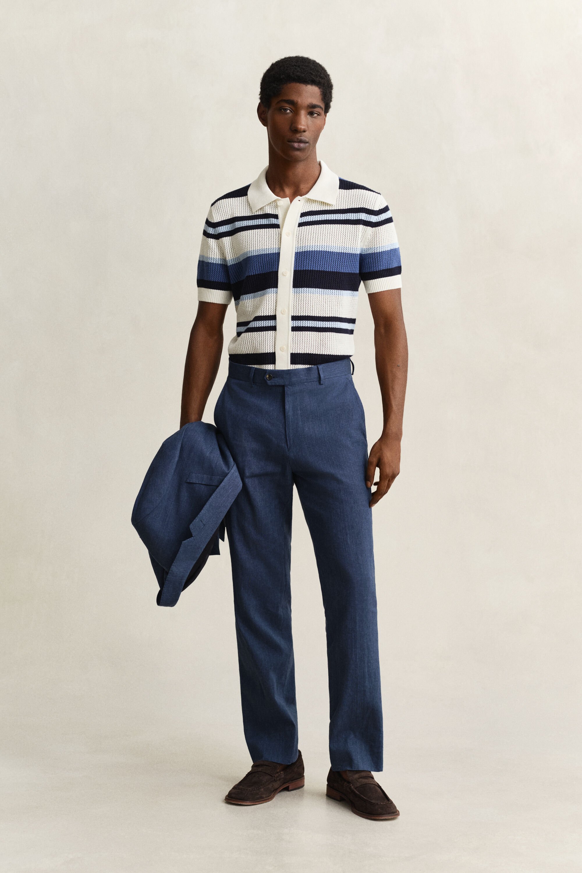 Linen Blend Suit Pants