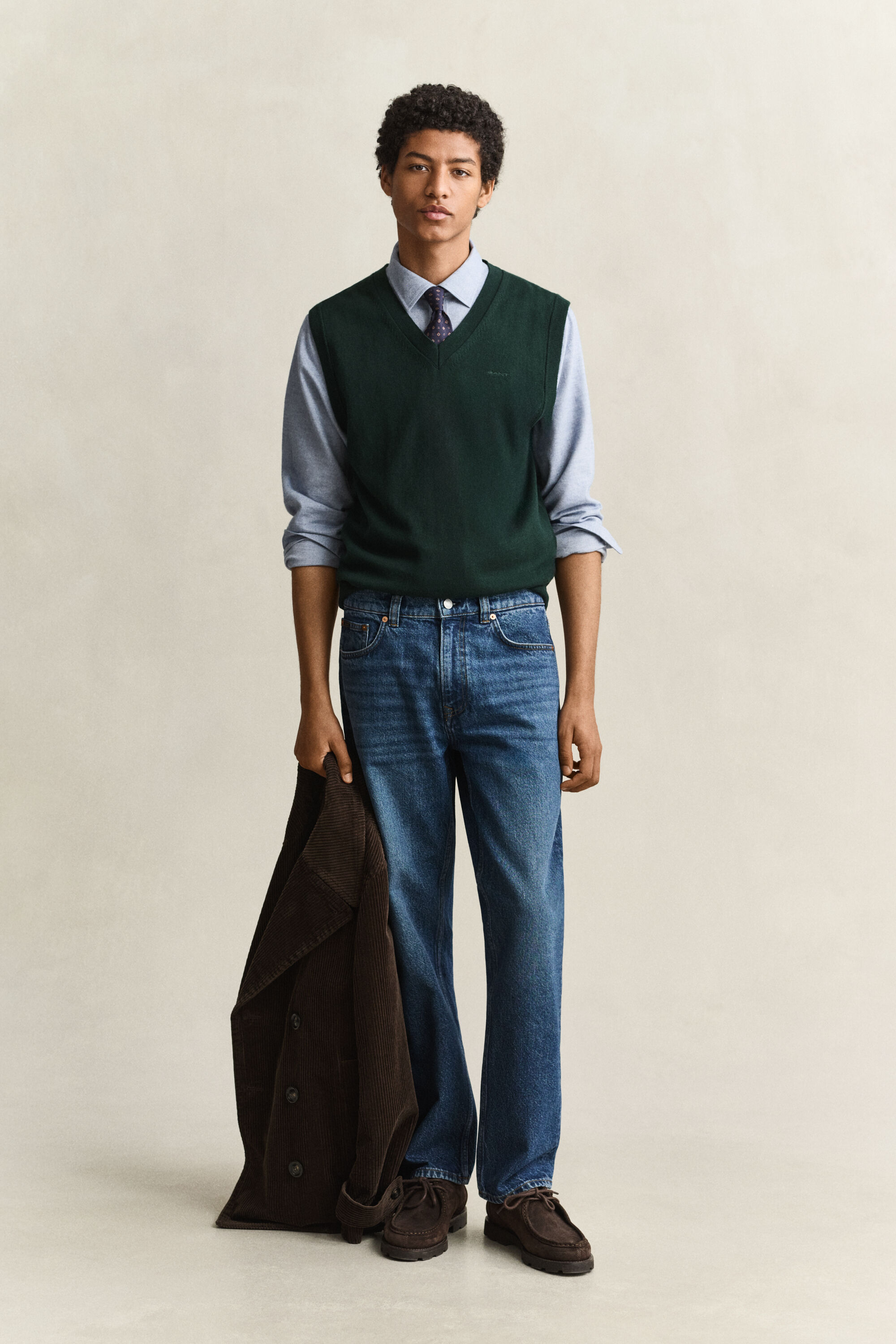 Cotton Wool V-Neck Vest