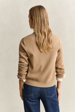 Contrast Cardigan — WARM KHAKI 2