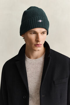 Shield Wool Beanie — TARTAN GREEN 3