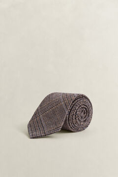 Glen Check Tie — LIGHT TAUPE 2