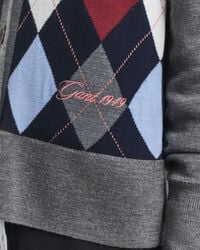 Argyle V-Neck Cardigan