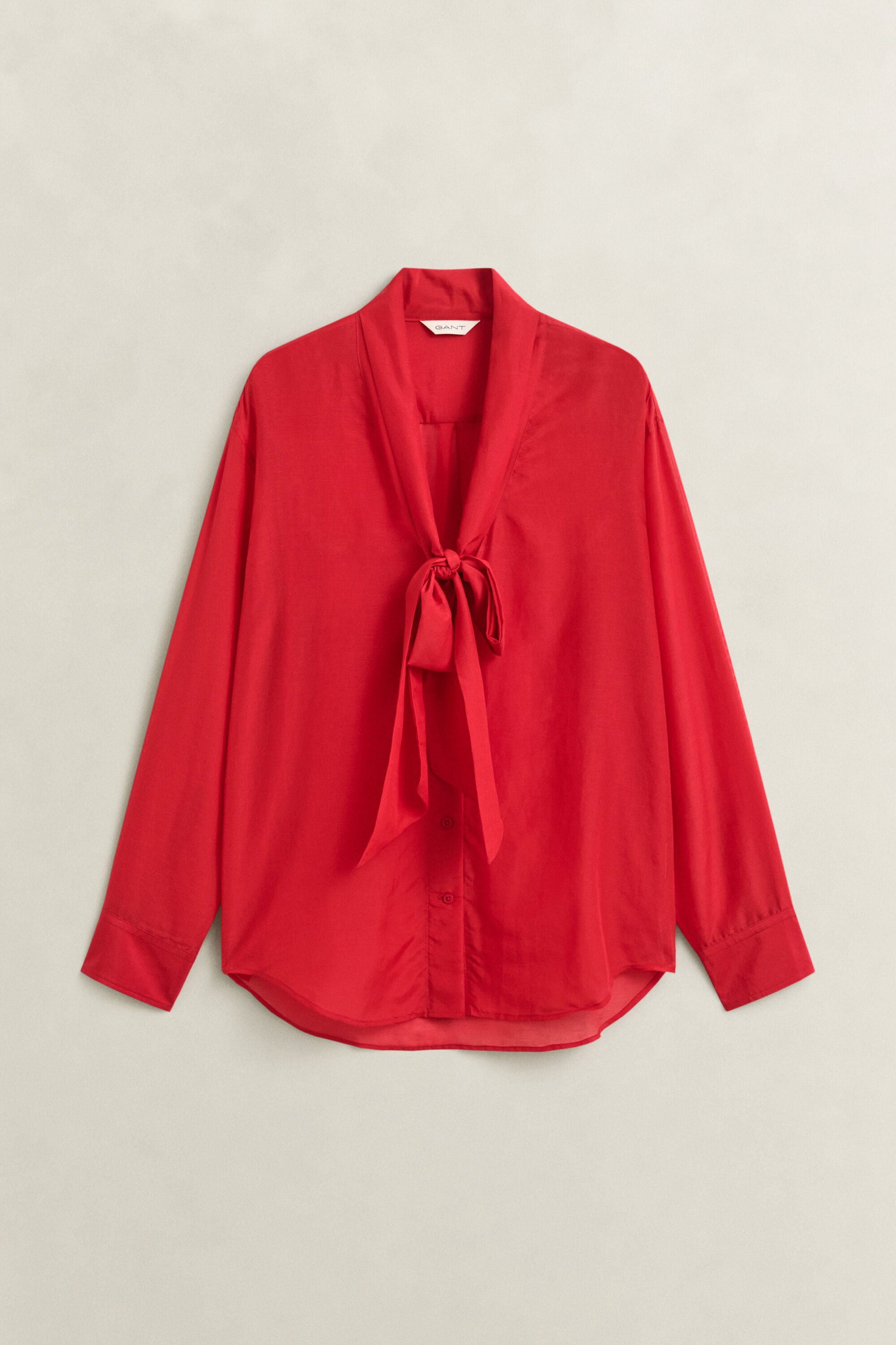 Cotton Silk Bow Tie Shirt