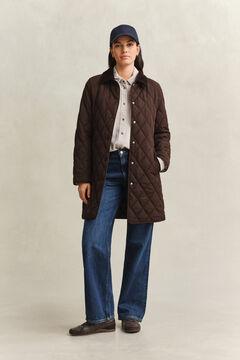 Fitted Quilted Coat — DEEP BROWN 8