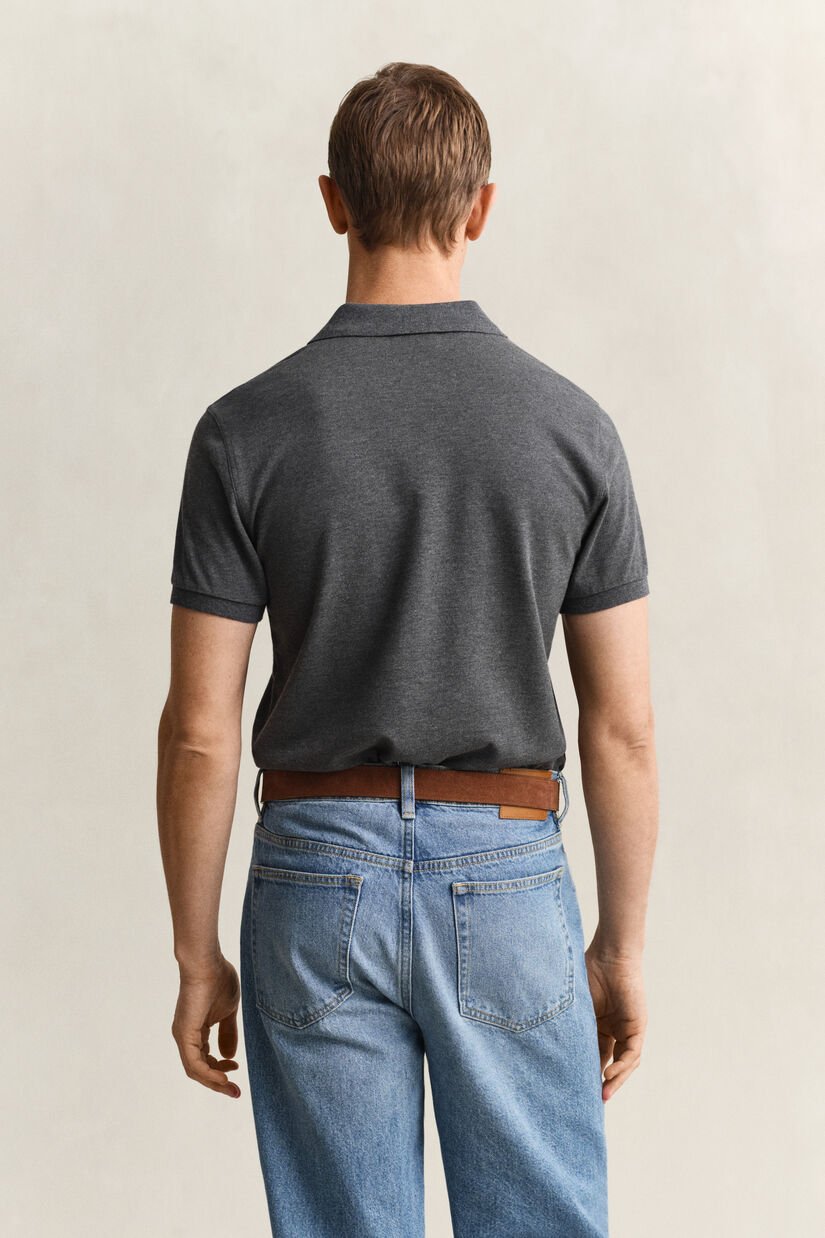 Slim Fit Shield Piqu&eacute; Polo Shirt