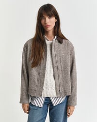 Contrast Collar Wool Jacket