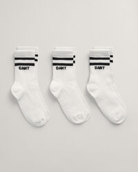Kids 3-Pack Ribbed Logo Socks