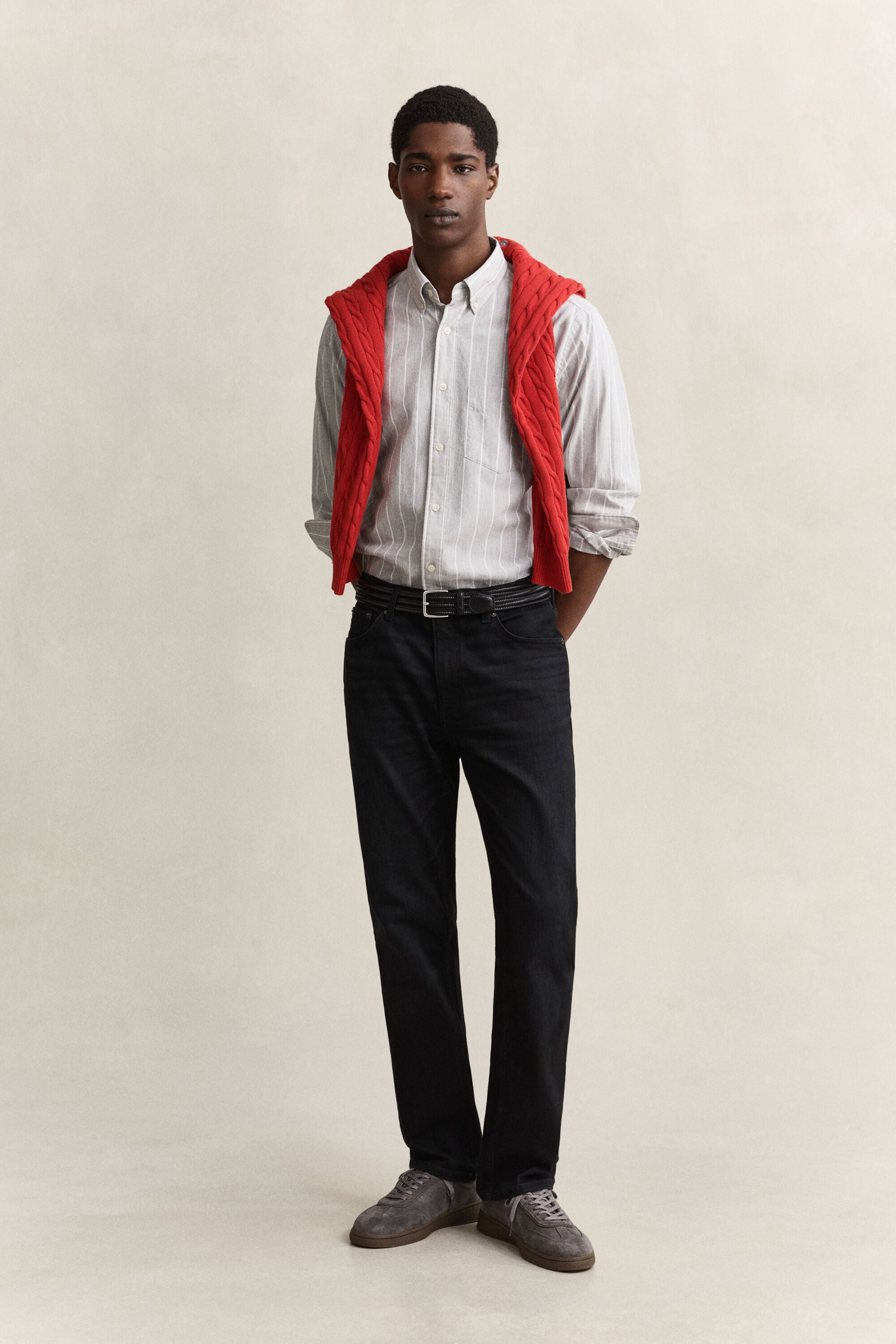 Striped Mélange Poplin Shirt