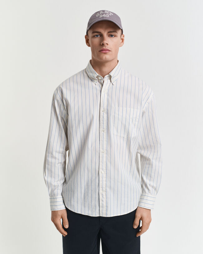 Relaxed Fit Striped Luxury Oxford Shirt
