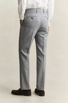 Pinstriped Suit Pants — GREY MELANGE 2