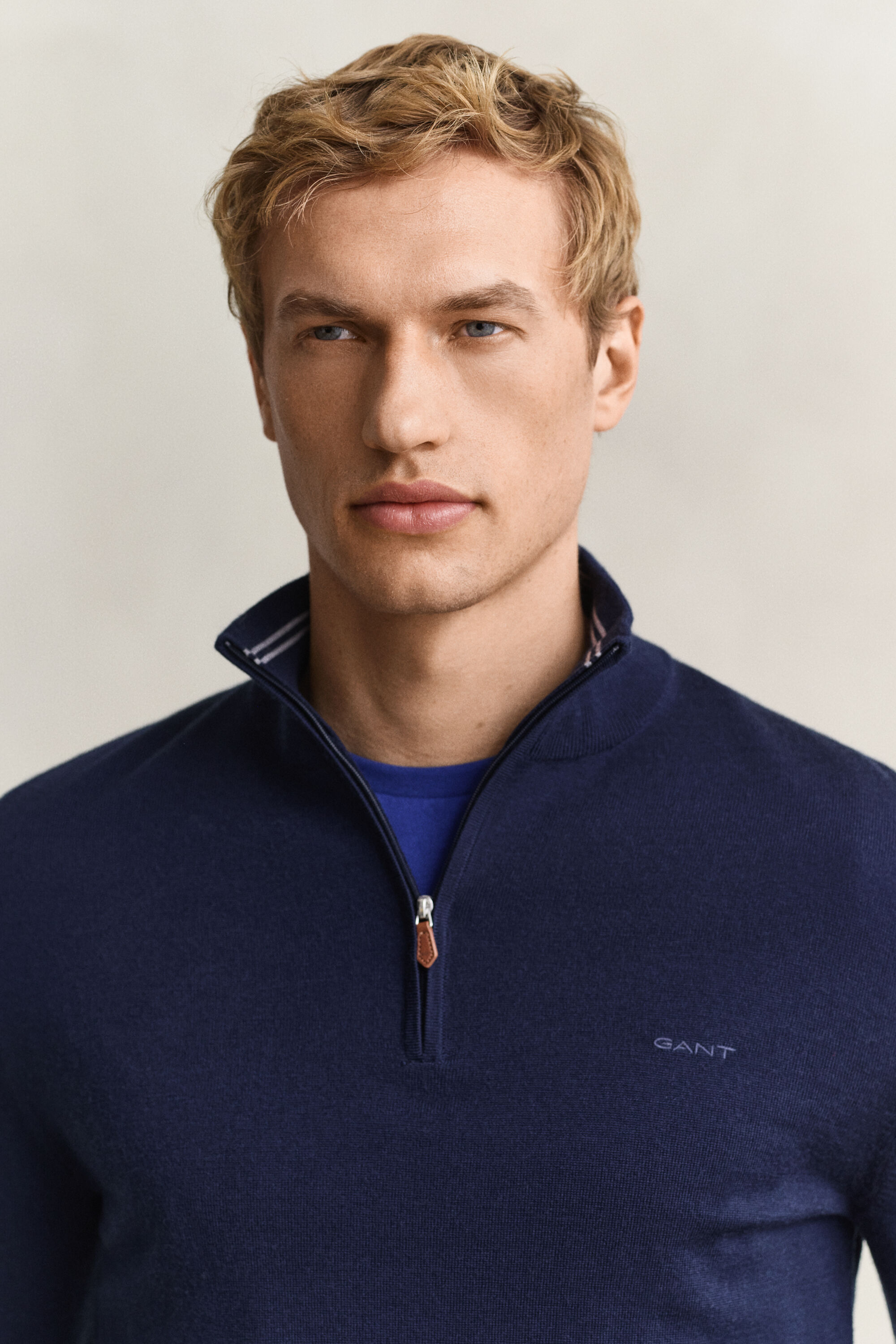 Merino Wool Half-Zip Sweater — MARINE