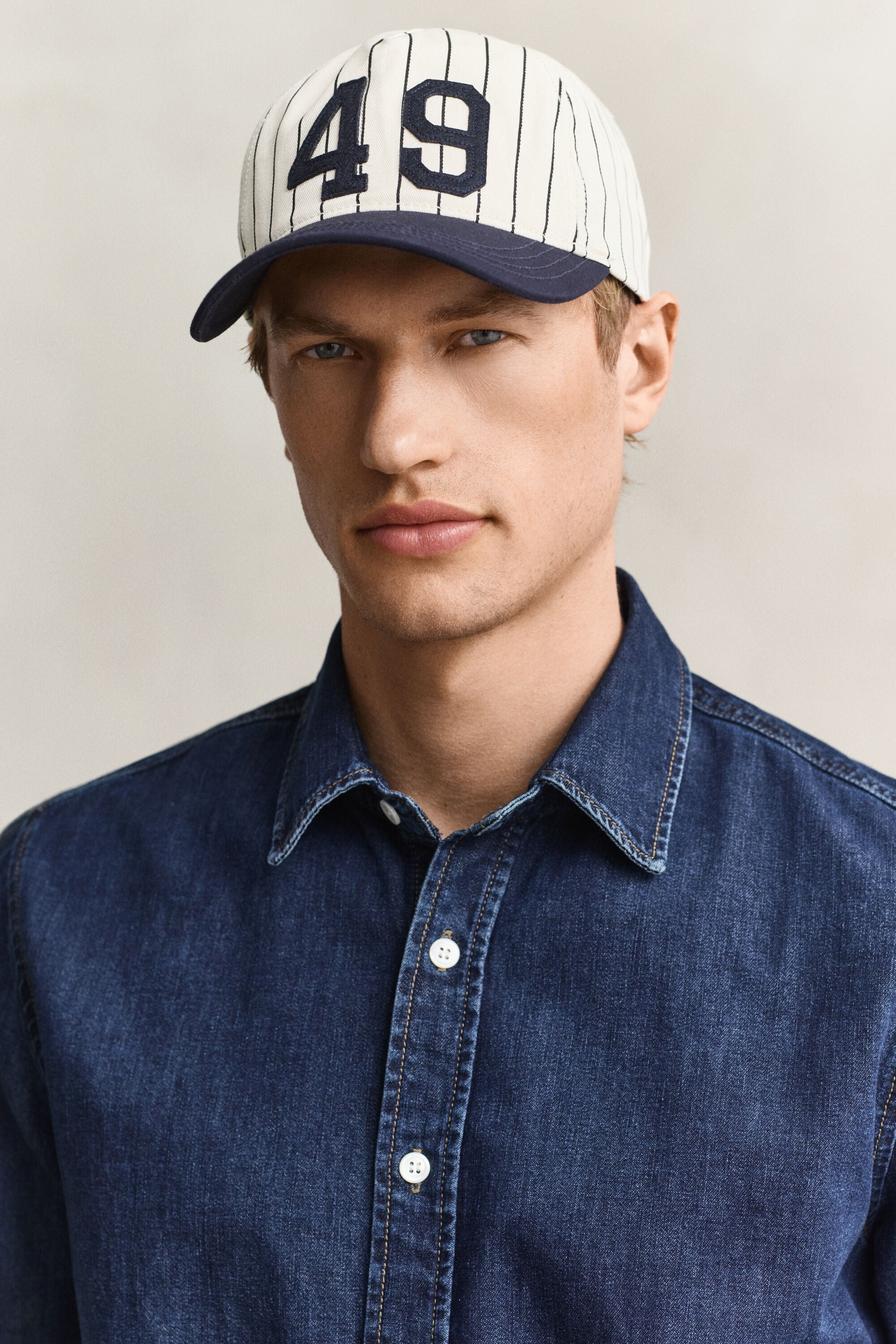 Denim Shirt — DARK BLUE WORN IN