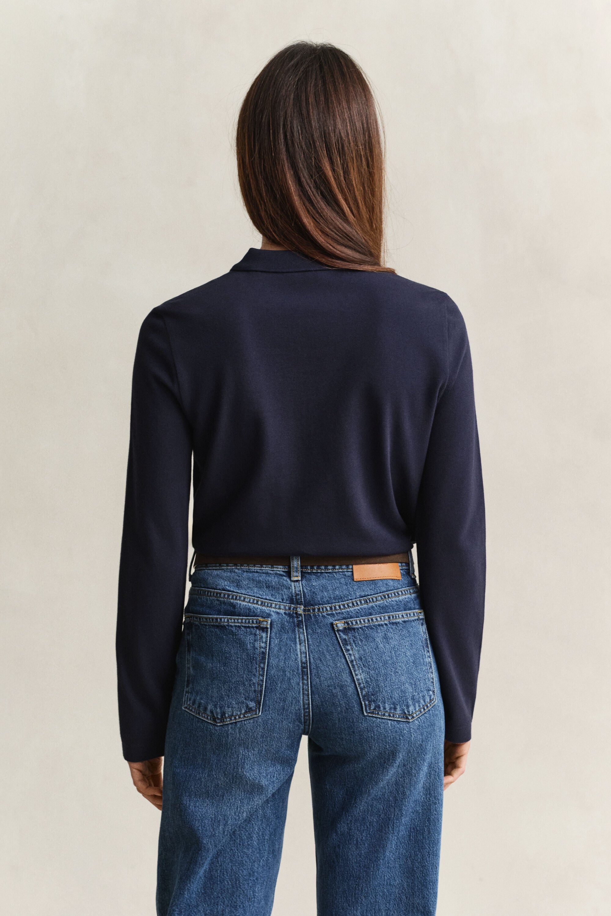 Piqué Polo Long Sleeve Top
