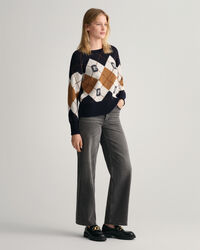 Argyle Crew Neck Sweater