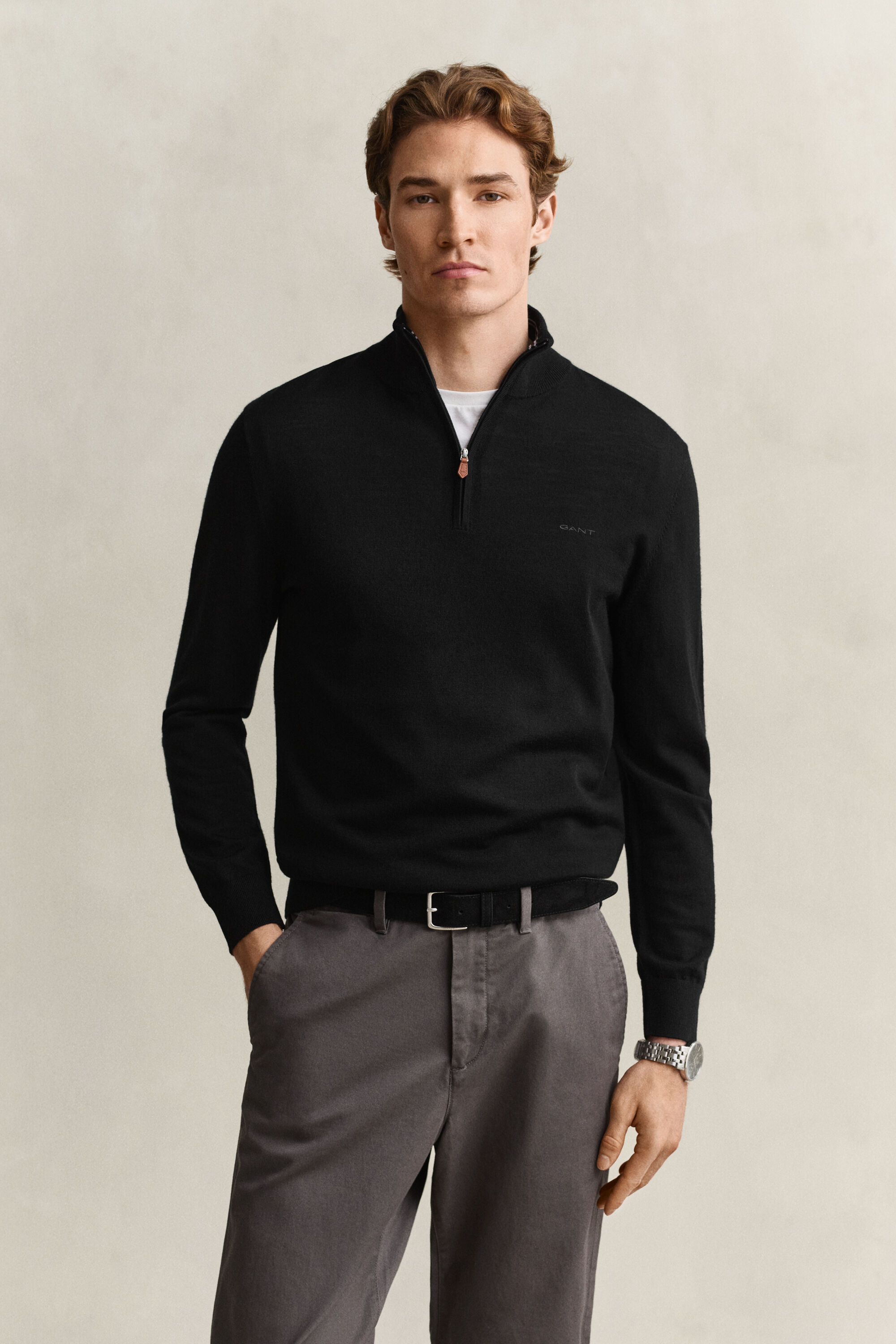 Merino Wool Half-Zip Sweater