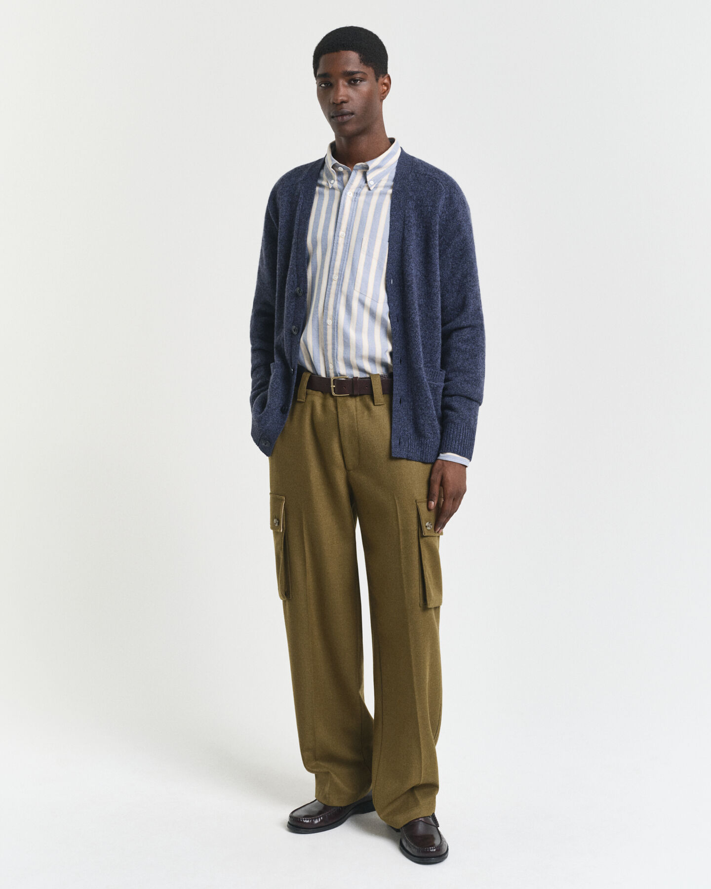 Wool Blend Mouliné Cardigan