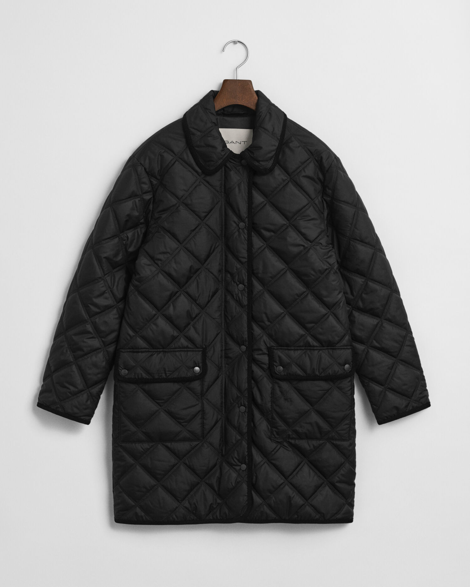 Quilted Corduroy Trim Coat