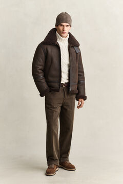 Shearling Jacket — BLACK BROWN 8