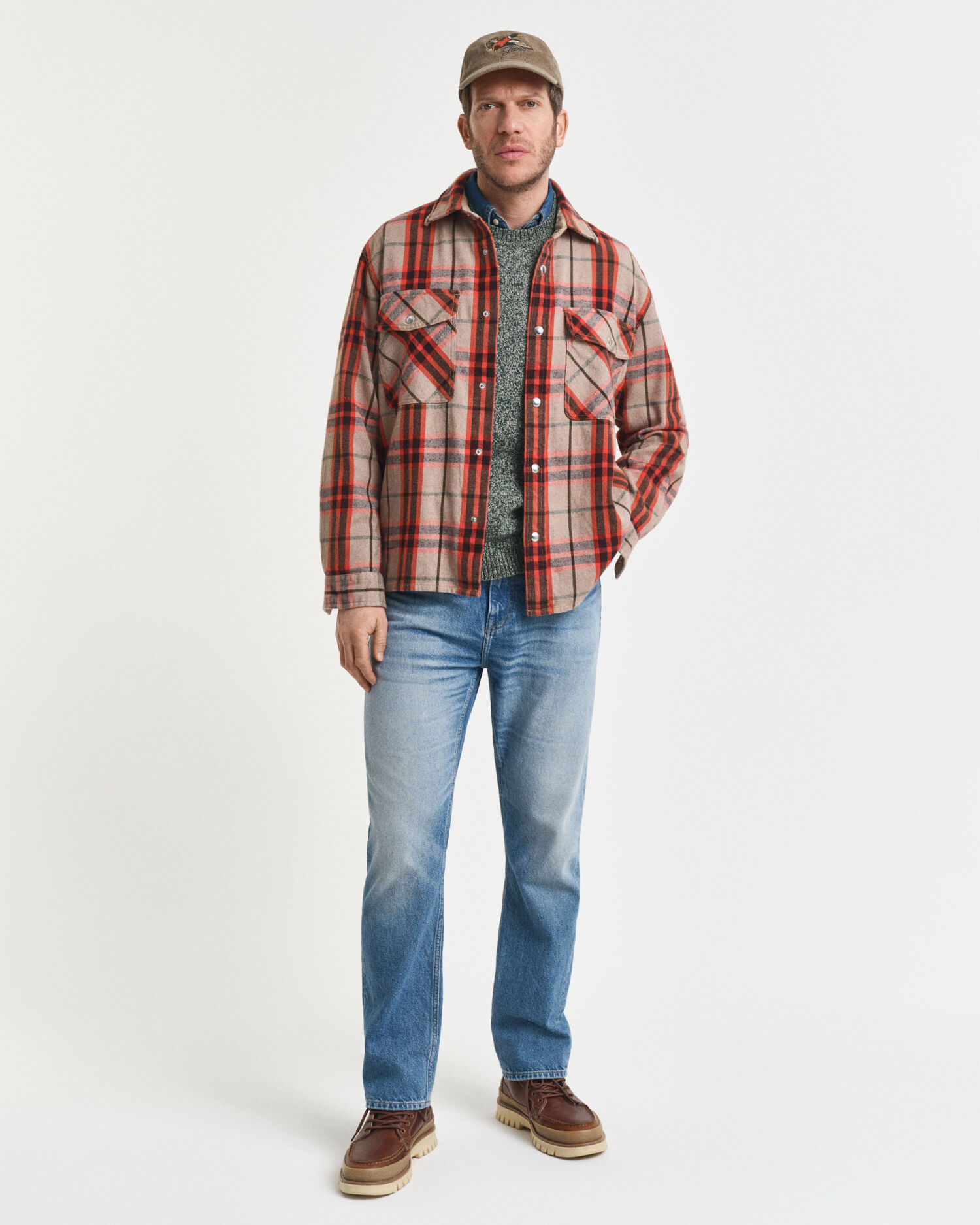Relaxed Fit Checked Overshirt