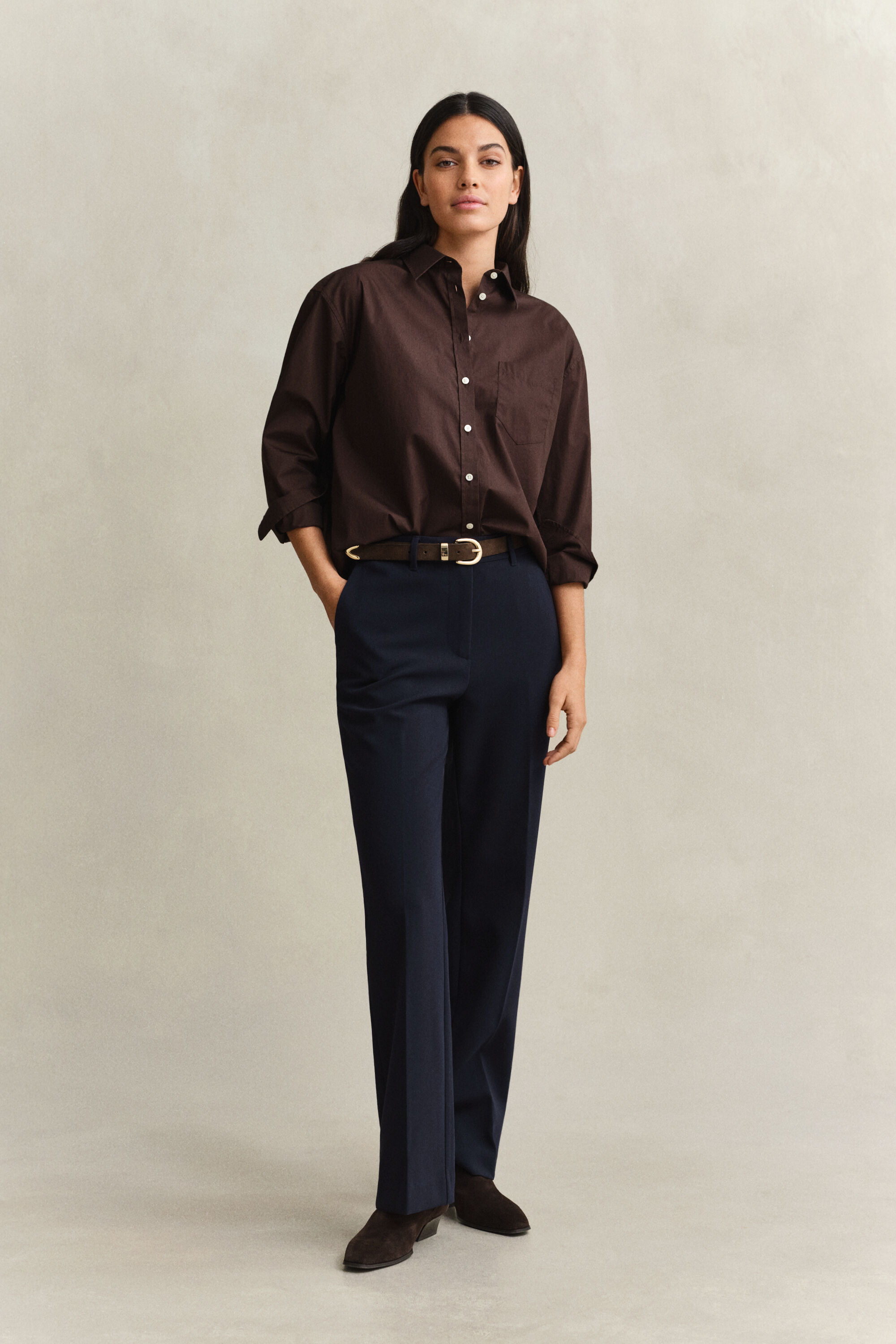 Slim Flared Slacks