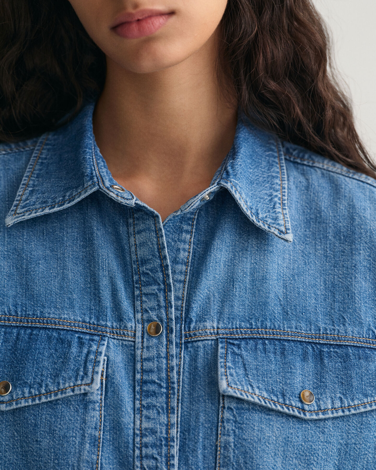 Denim Short Sleeve Shirt Dress