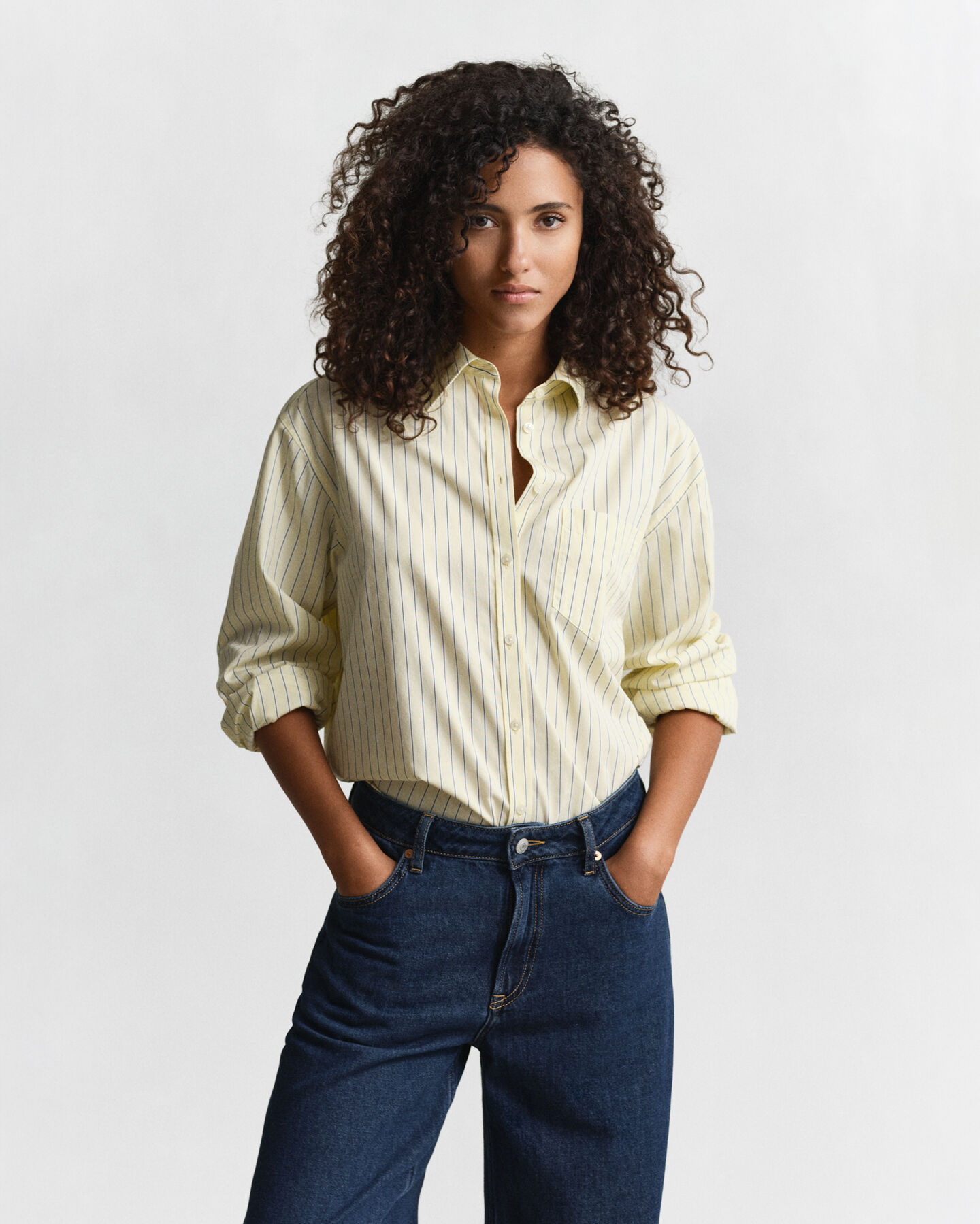 Relaxed Fit Striped Poplin Shirt