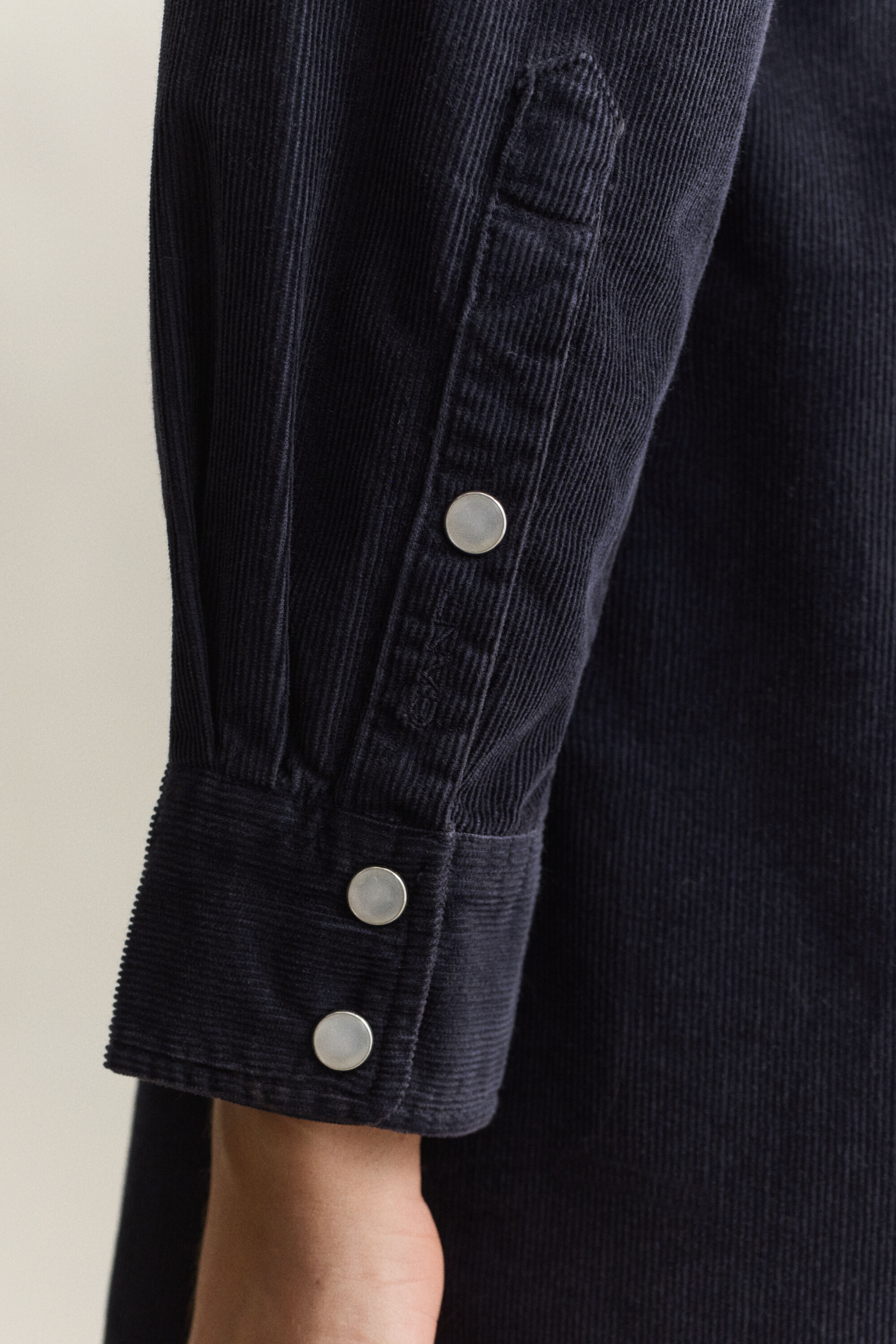Belted Corduroy Shirt Dress