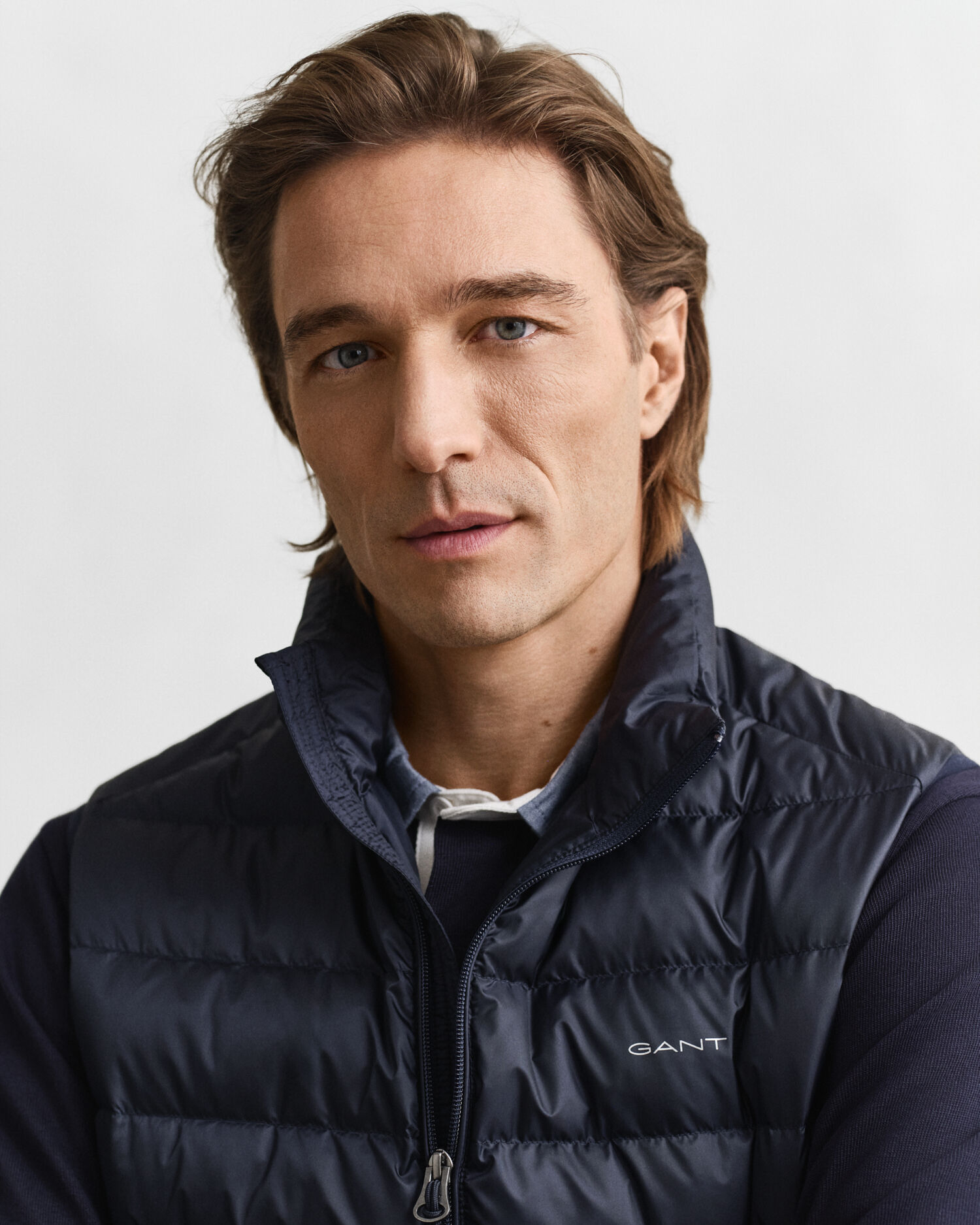 Light Down Vest — EVENING BLUE
