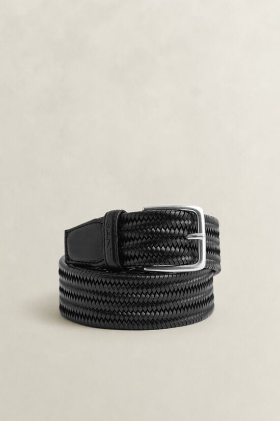 Braided Elastic Leather Belt