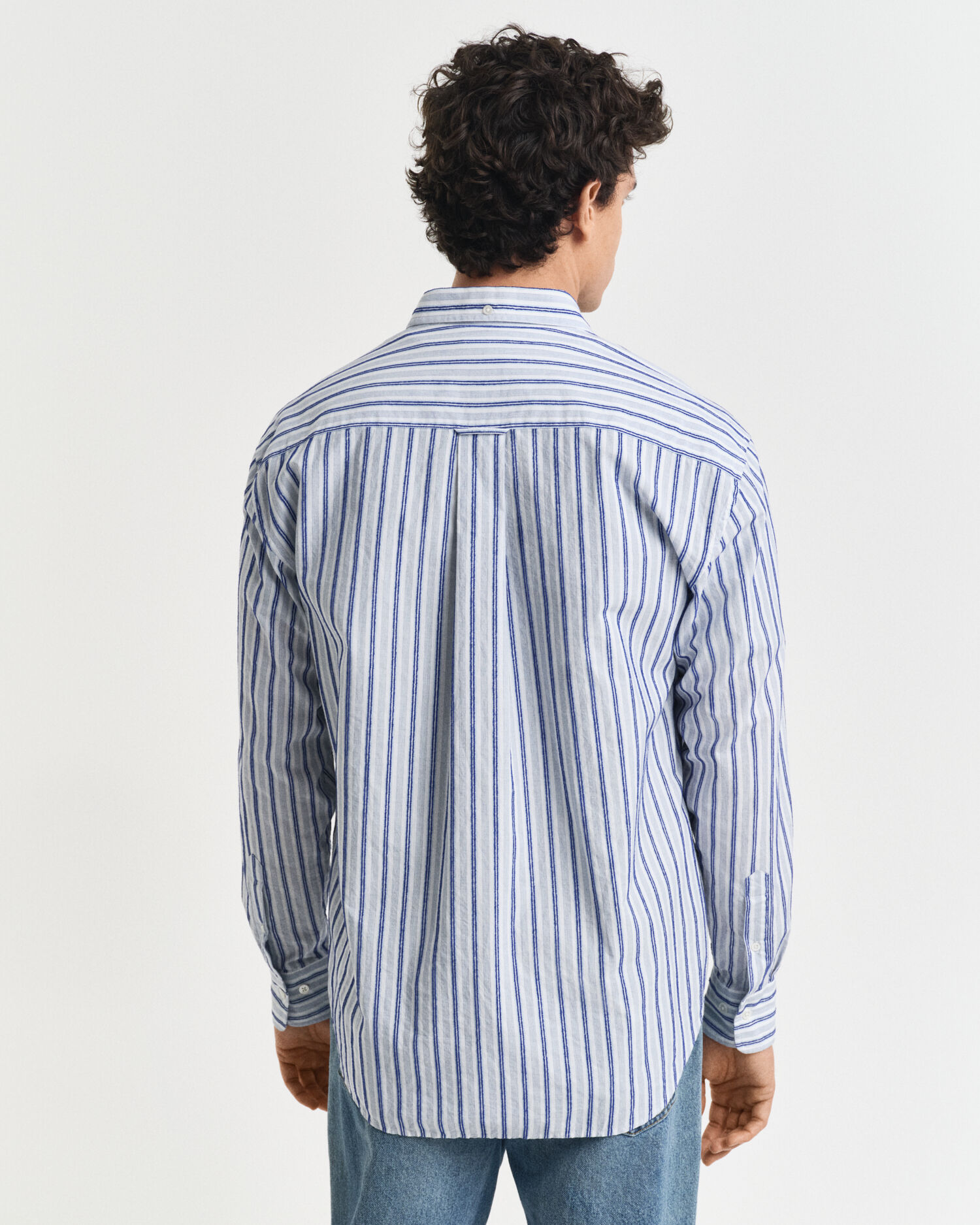 Relaxed Fit Textured Stripe Shirt - GANT