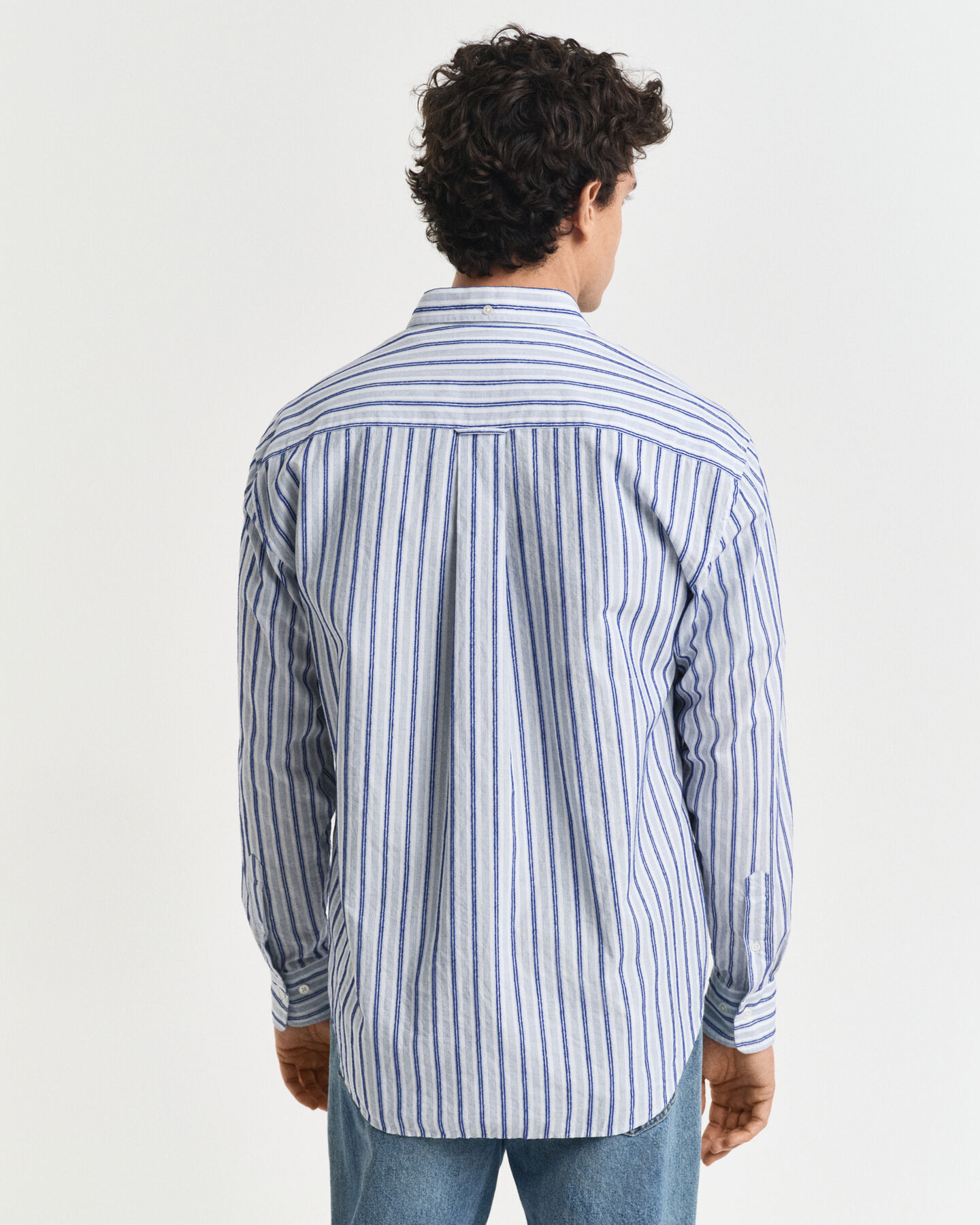 Relaxed Fit Textured Stripe Shirt