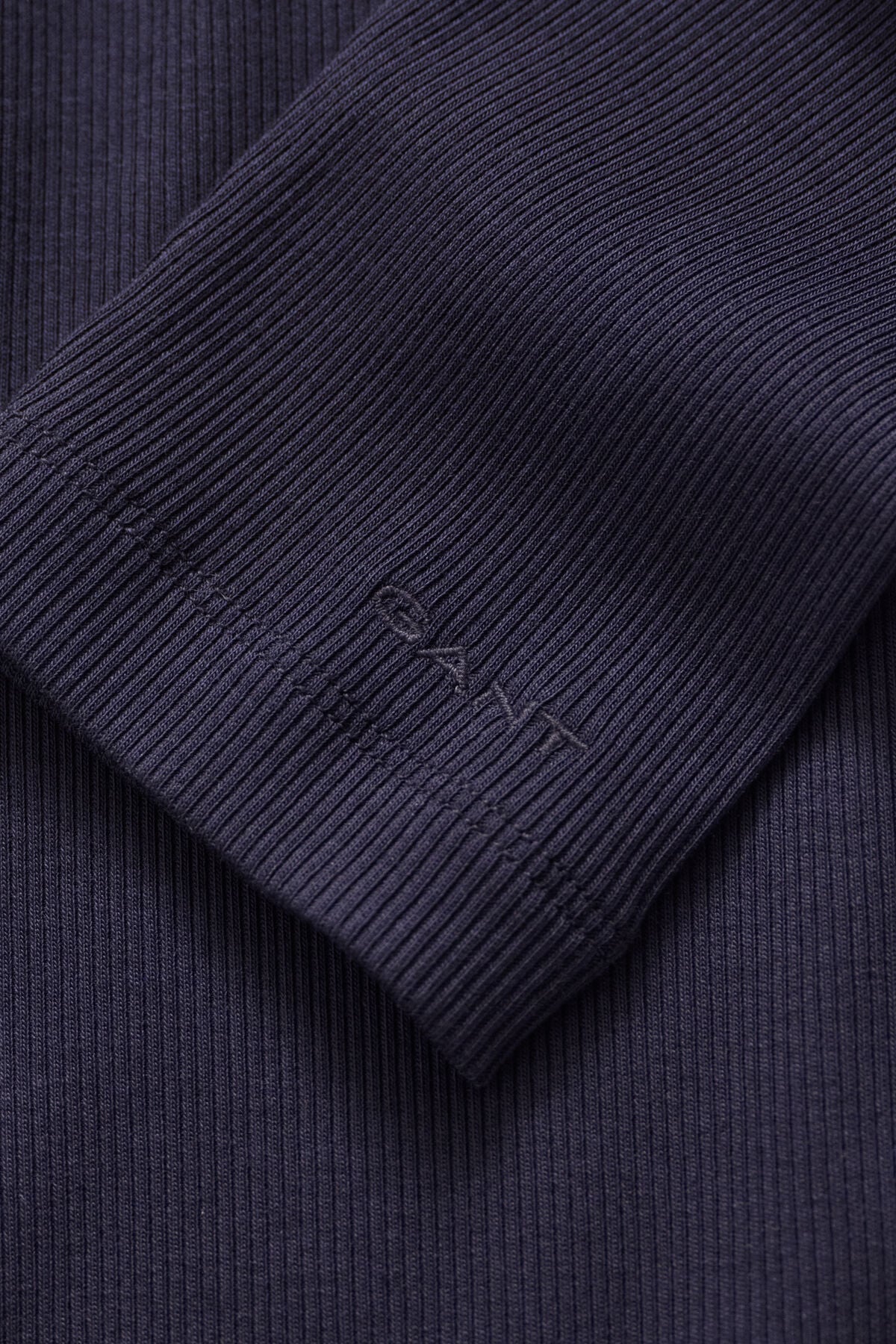 Ribbed Turtleneck Top — EVENING BLUE