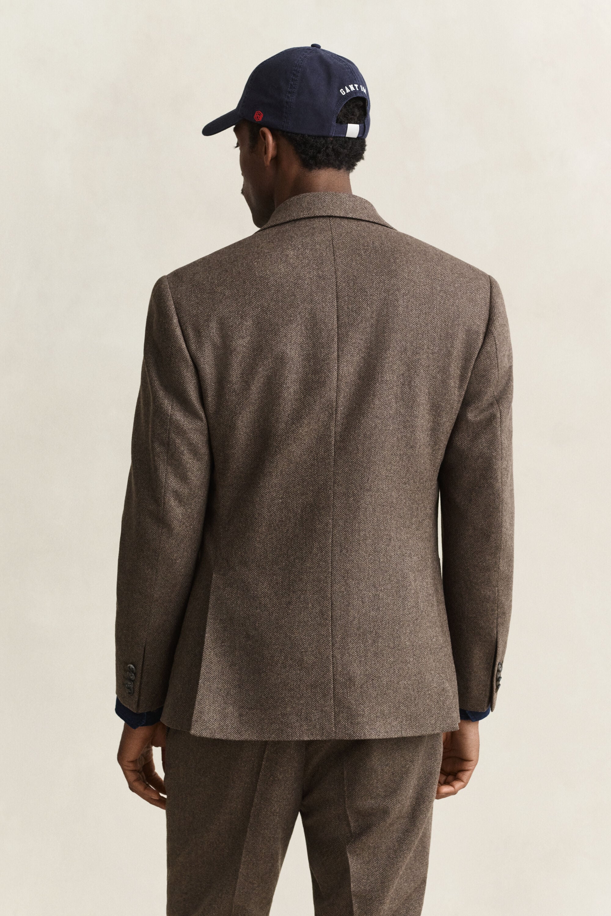 Wool Herringbone Suit Jacket