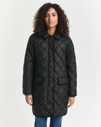 Quilted Corduroy Trim Coat