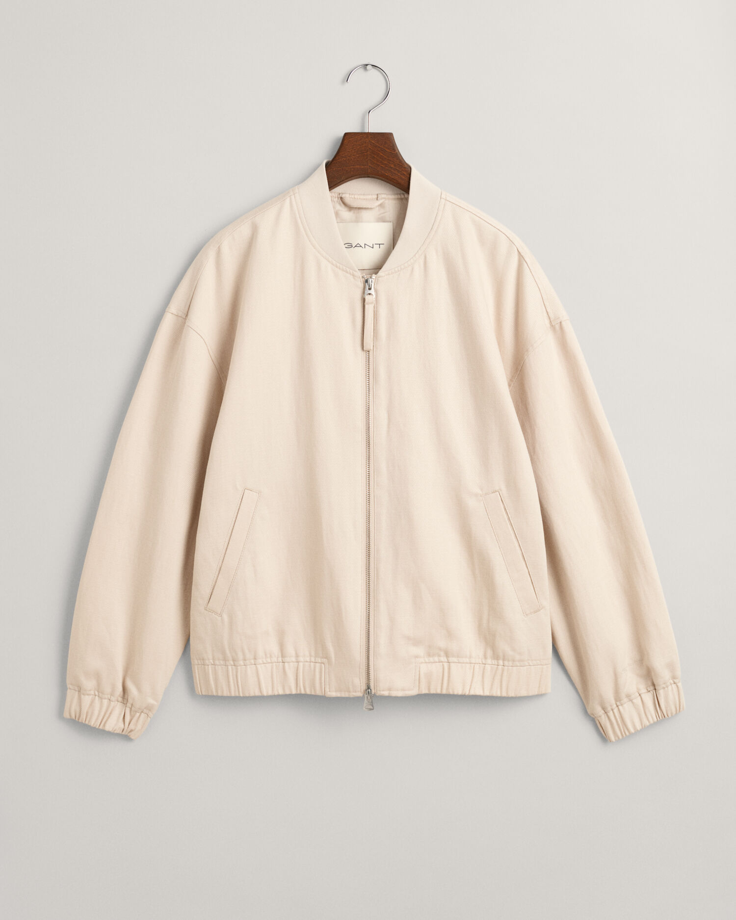 Beige linen bomber jacket – Made in Italy