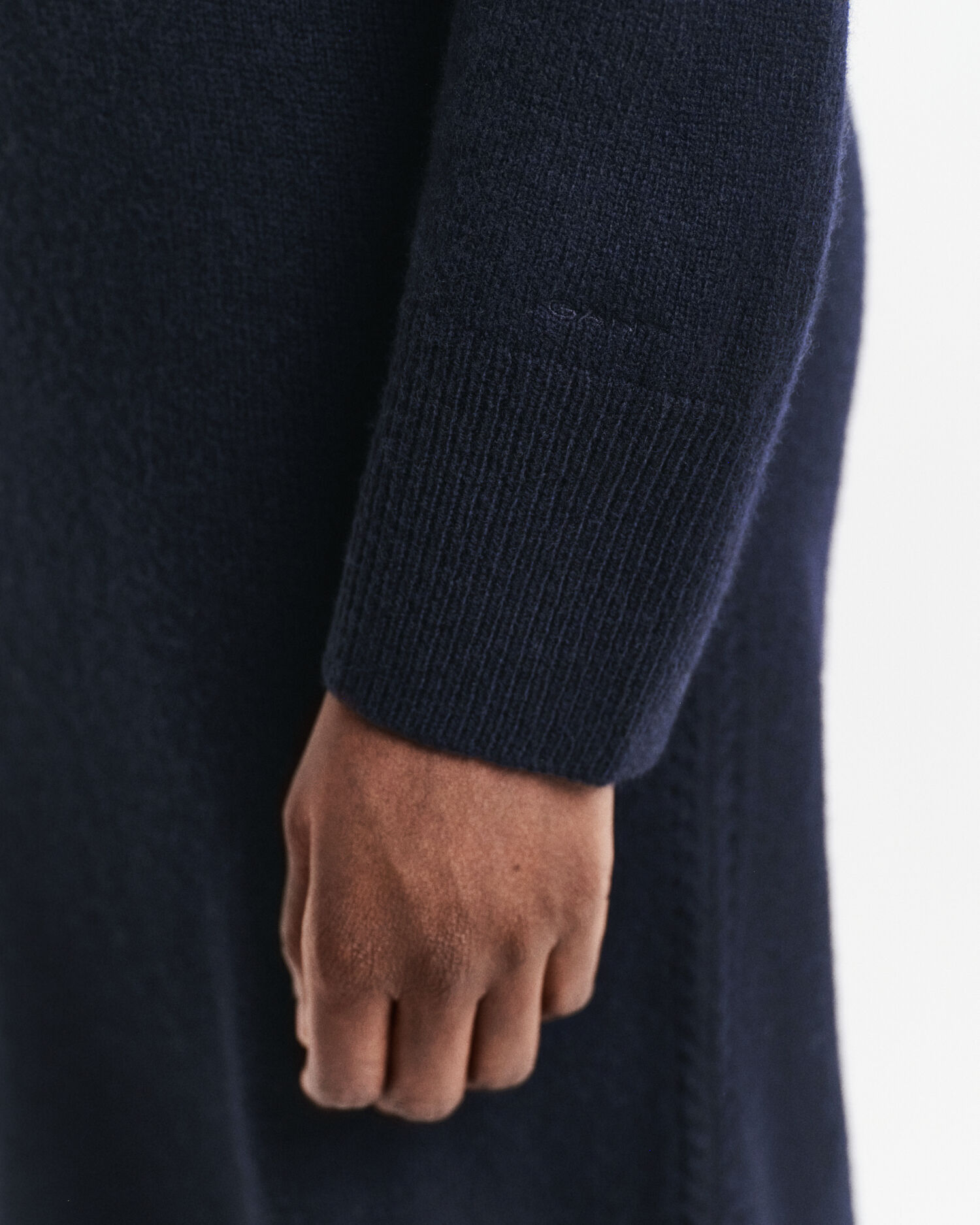 Knit Detail Turtleneck Dress