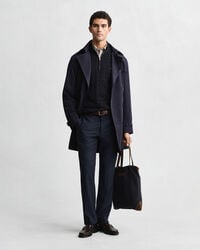 Cotton Cable Knit Half-Zip Sweater