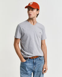 Slim Fit Shield V-Neck T-Shirt