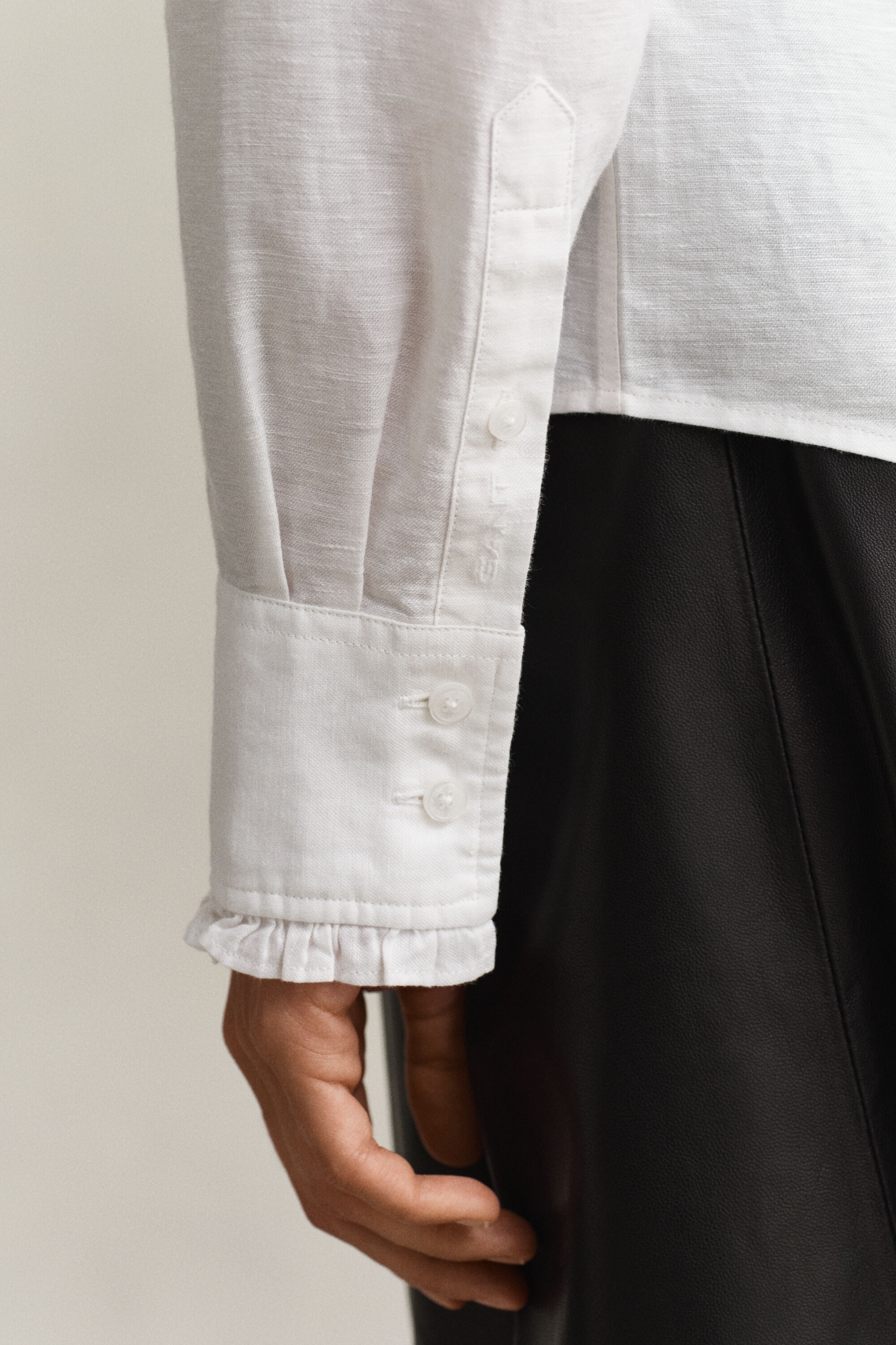 Frilly Linen Blend Blouse