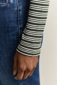 Ribbed Long Sleeve Henley Top — MOSSY GREEN 3