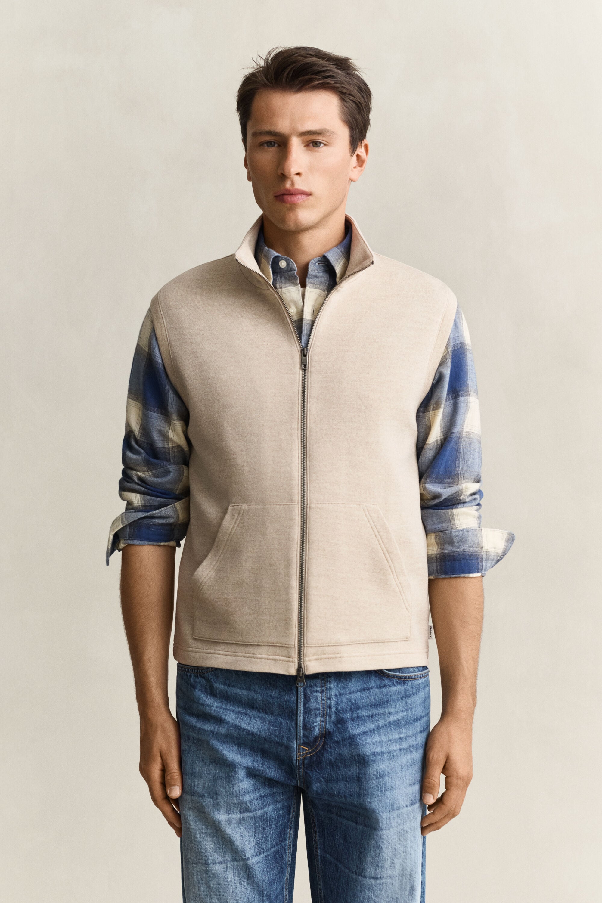 Zipped Vest — OAT MELANGE
