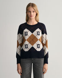 Argyle Crew Neck Sweater
