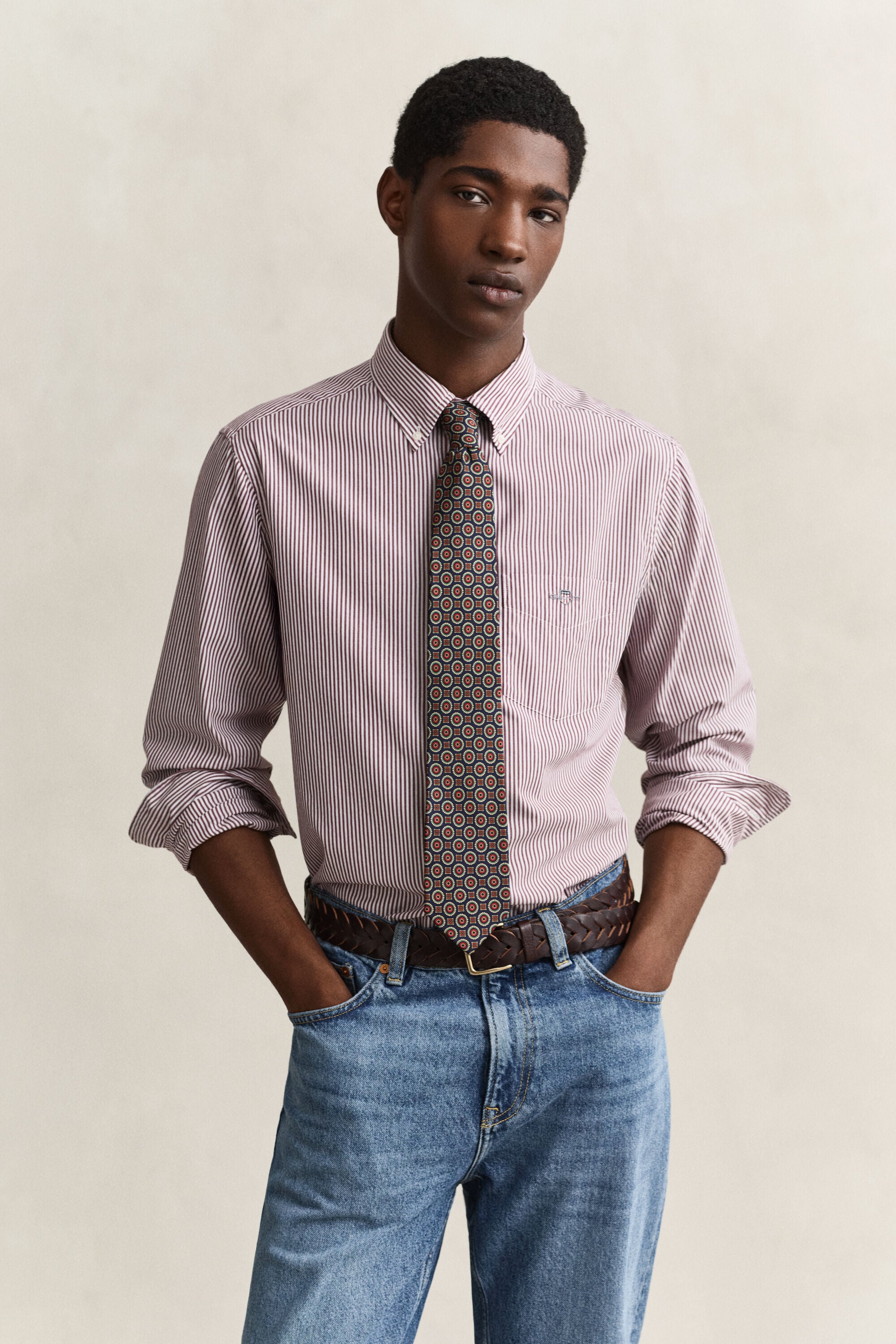 Banker Stripe Classic Poplin Shirt