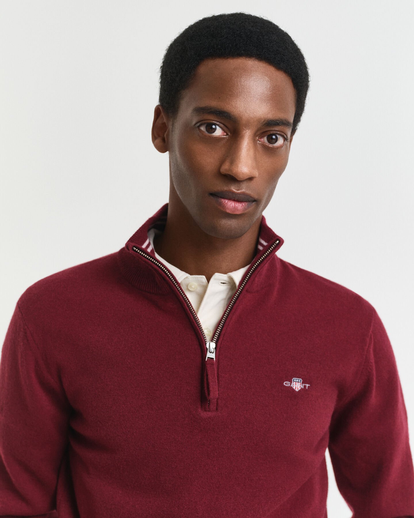 Superfine Lambswool Half-Zip Sweater