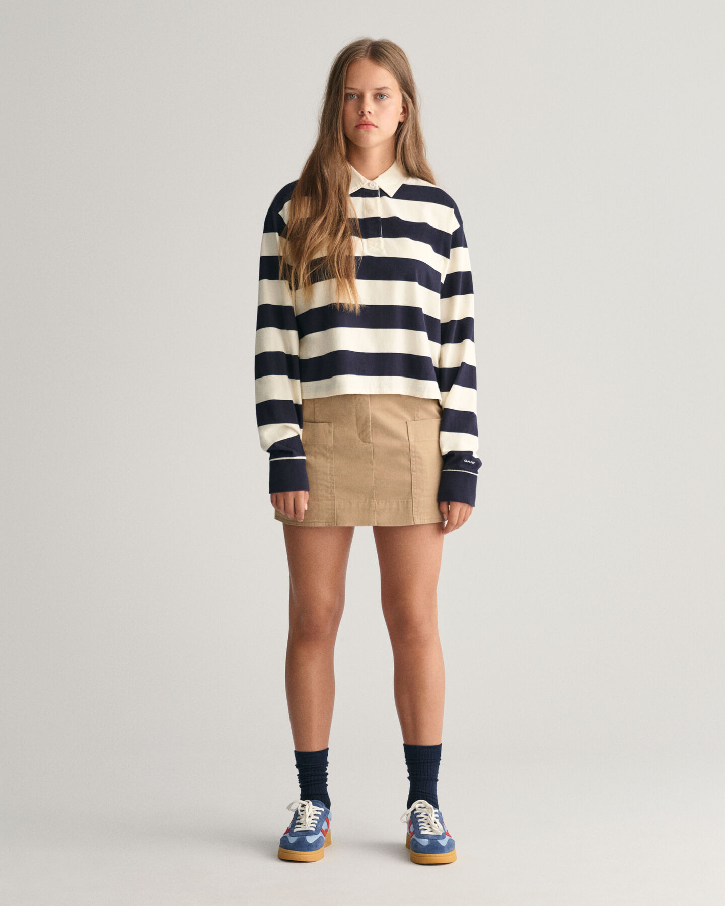 Teen Girls Mini Chino Skirt